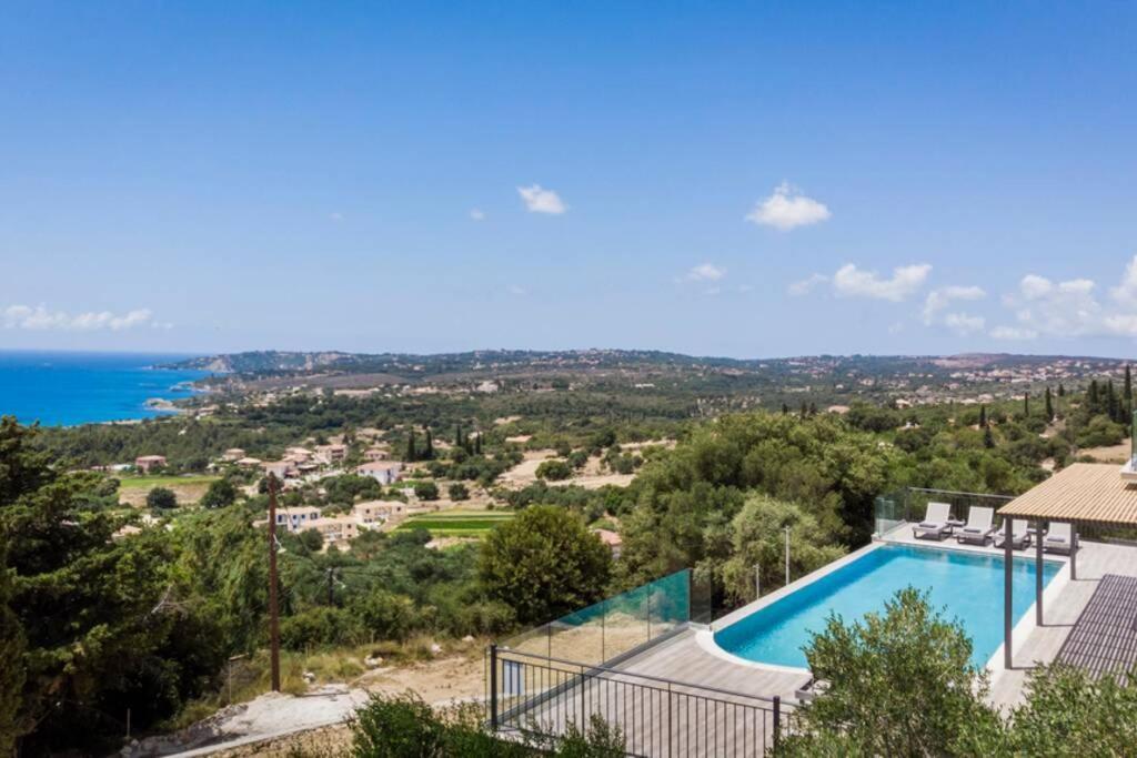 Color Villas-New Villa Green At Trapezaki With Private Pool Mousata Eksteriør bilde